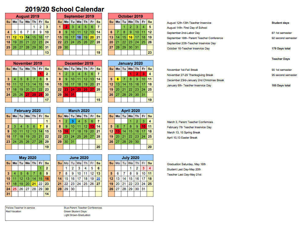 Clarkson Public Schools Calendar 2020 and 2021 PublicHolidays.us